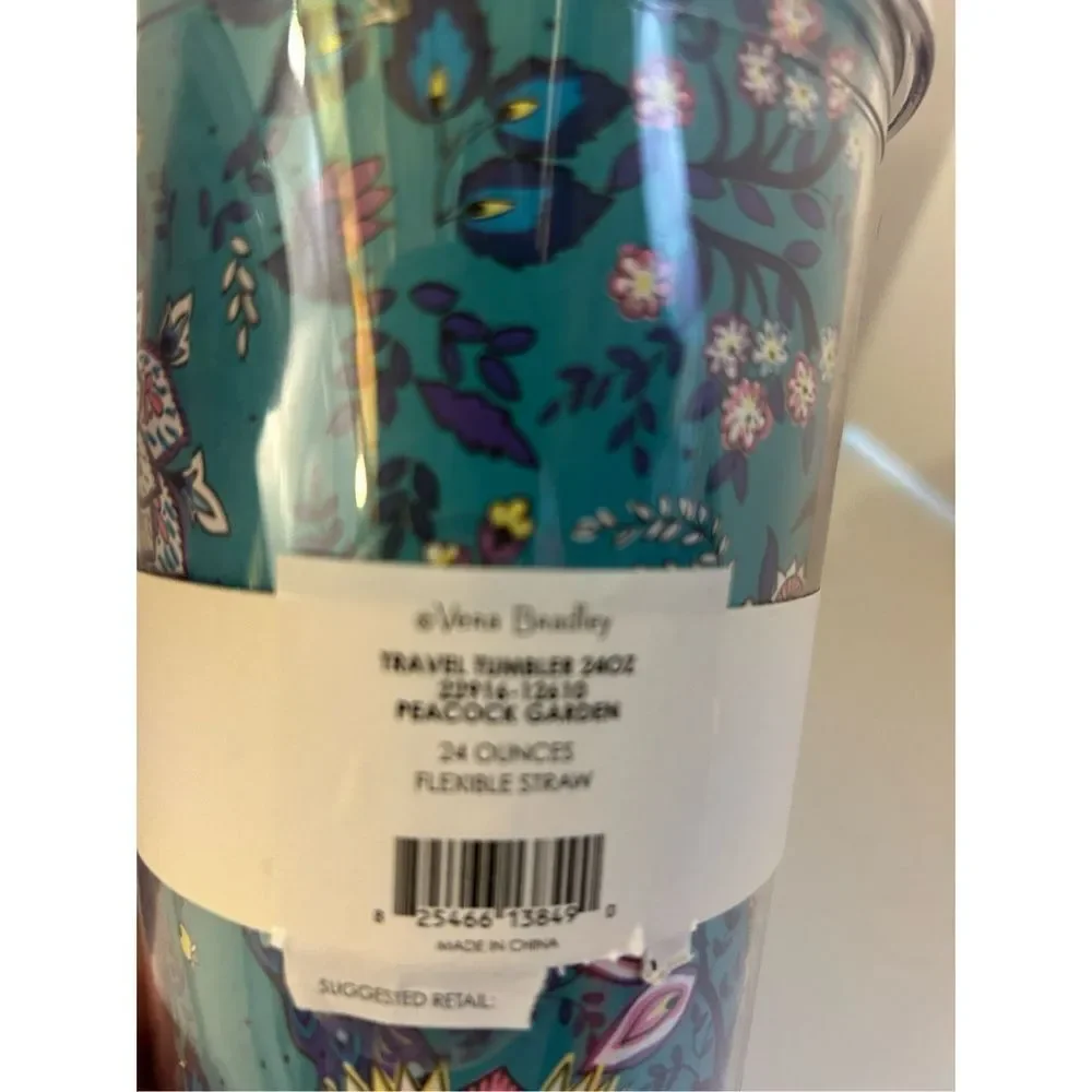 Vera Bradley‎ tumbler lot Purple Garden and Enchanted Garden 24 oz NEW